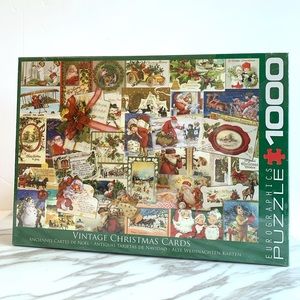 Eurographics Puzzle 1000 pieces - Vintage Christmas Cards - New